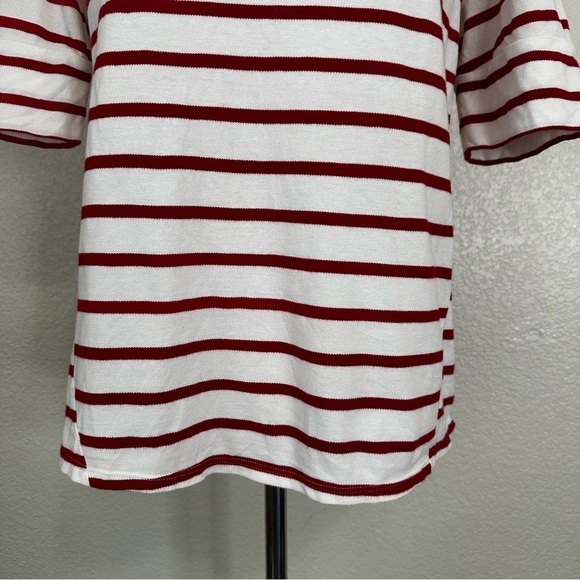 Anthropologie Pilcro and the Letterpress Red White Striped Top, Sz Large - Picture 5 of 13